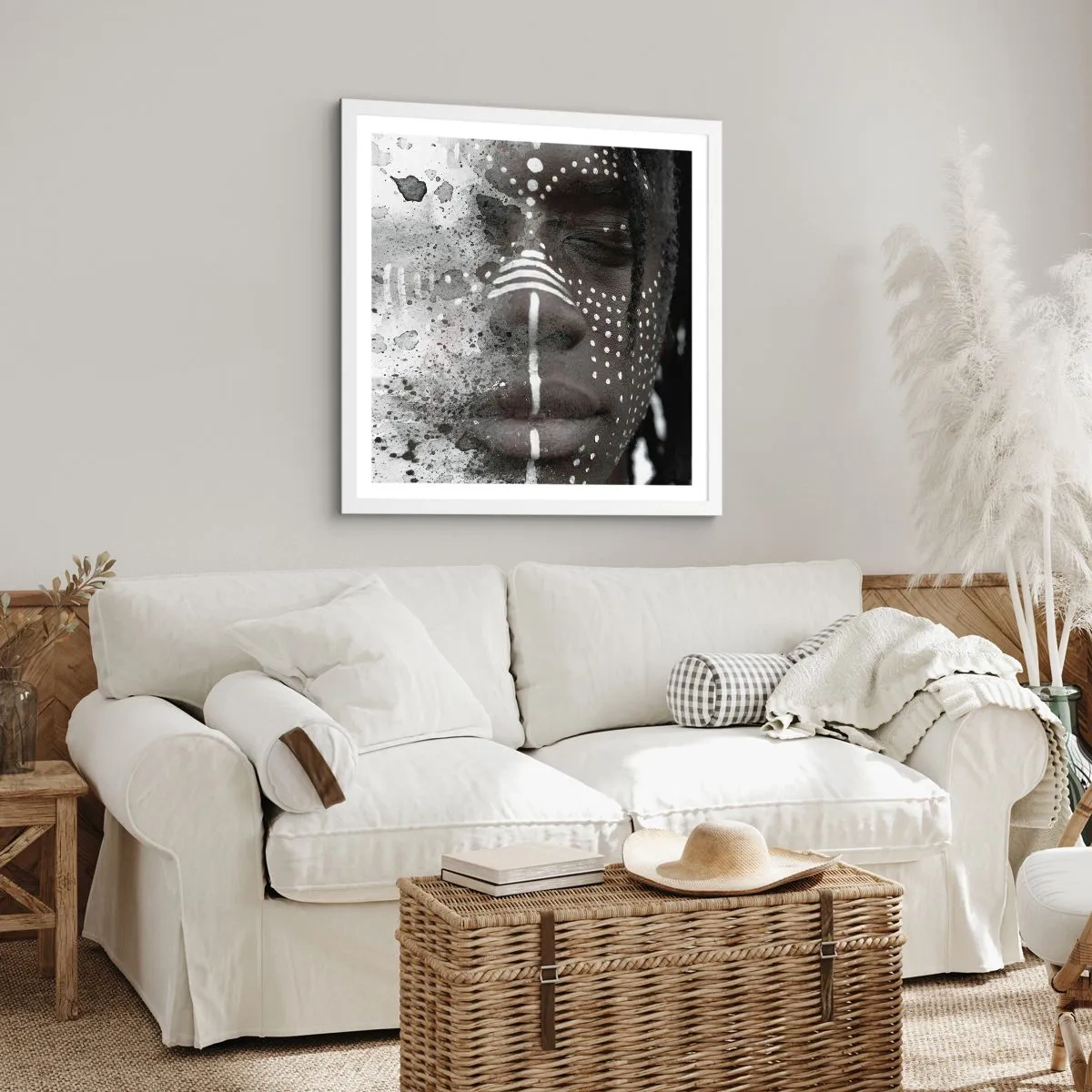 Póster en marco blanco - Descubrimiento del espíritu original - 30x30 cm