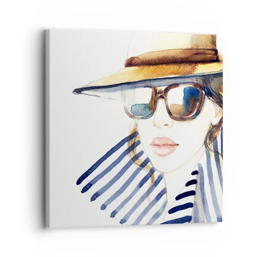 Cuadro sobre lienzo - Impresión de Imagen - ¡Florida le da la bienvenida! - 30x30 cm