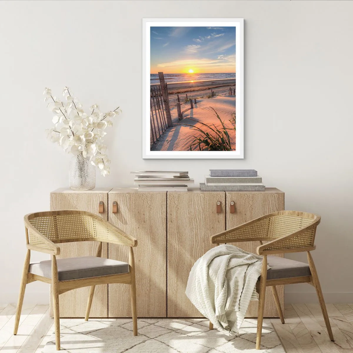 Póster en marco blanco - El resplandor y la sombra del viento - 40x50 cm