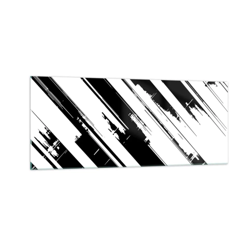 Cuadro sobre vidrio - Impresiones sobre Vidrio - Composición intensa y dinámica - 100x40 cm