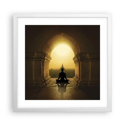 Póster en marco blanco - Armonía total - 40x40 cm