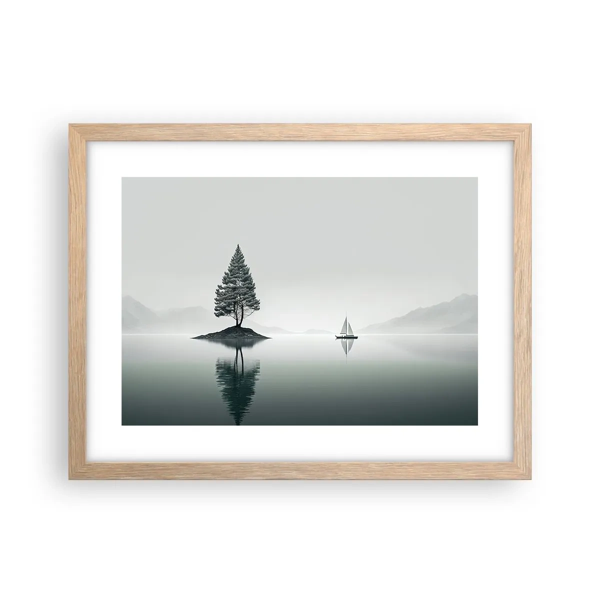 Póster en marco roble claro - Un sueño hecho realidad - 40x30 cm