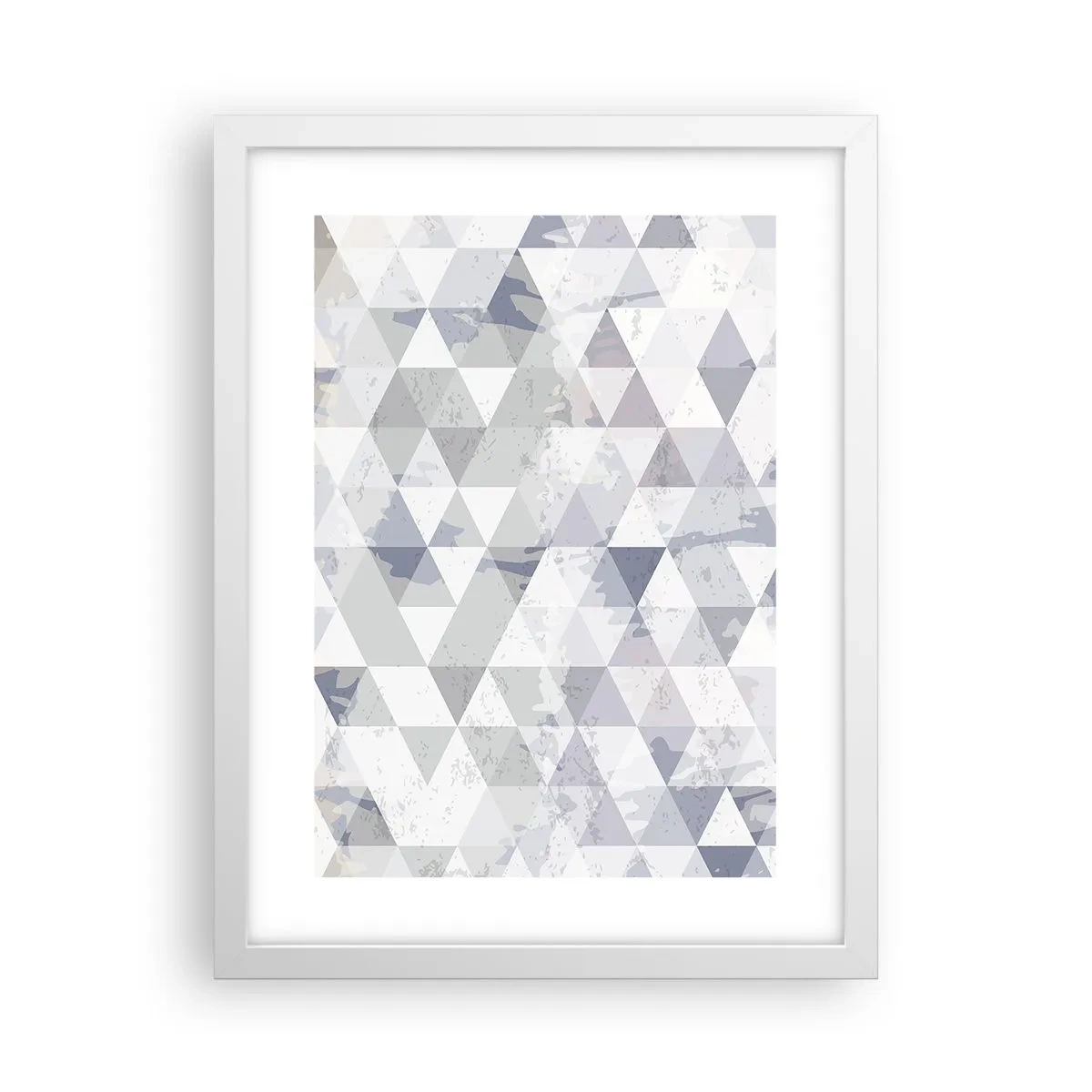 Póster en marco blanco - A ritmo de triángulo - 30x40 cm