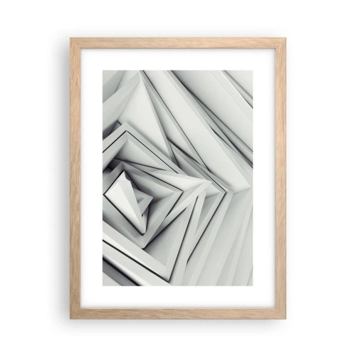 Póster en marco roble claro - Ángulos afilados - 30x40 cm