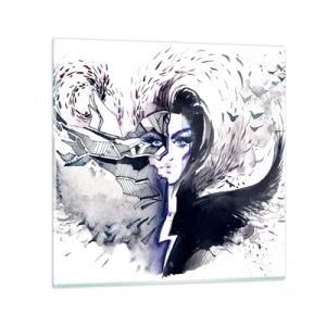 Cuadro sobre vidrio - Impresiones sobre Vidrio - Demoníaca y hermosa - 50x50 cm
