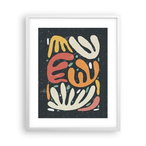 Póster en marco blanco - Composición - Estoy a punto de atraparte - 40x50 cm