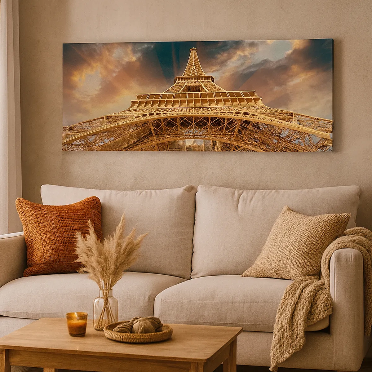 Cuadro sobre lienzo - Impresión de Imagen - Mientras la humanidad alcanza el cielo - 30x30 cm