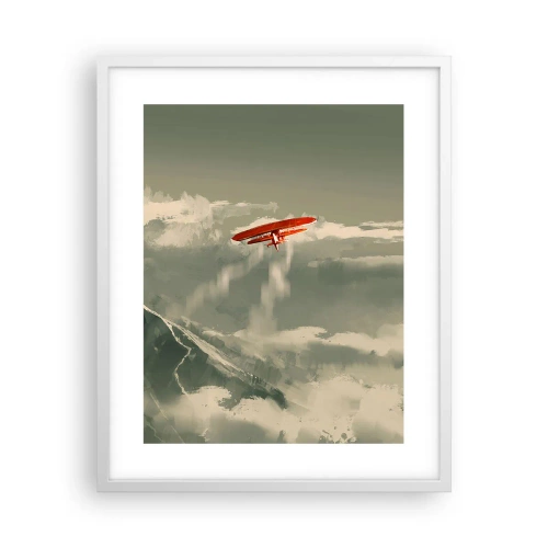Póster en marco blanco - Pionero sin miedo - 40x50 cm