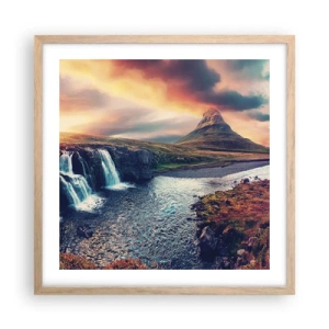 Póster en marco roble claro - En la majestuosidad de la naturaleza - 50x50 cm