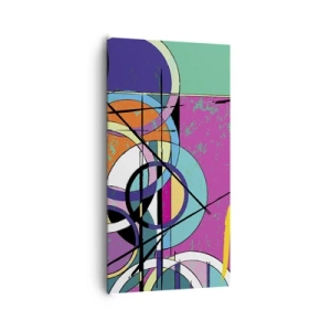 Cuadro sobre lienzo - Impresión de Imagen - Círculo sobre círculo - 65x120 cm