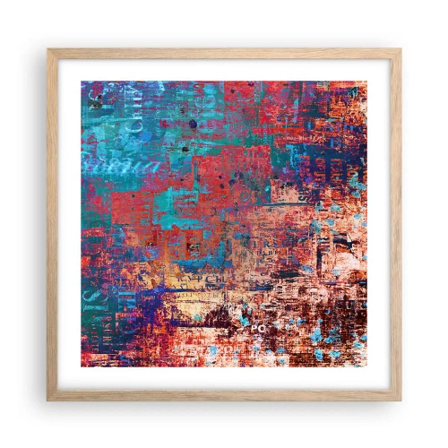 Póster en marco roble claro - Memoria y olvido - 50x50 cm