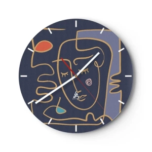 Reloj de pared - Reloj de vidrio - En un maravilloso sueño - 40x40 cm