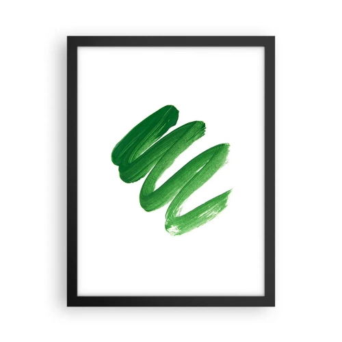 Póster en marco negro - Una broma verde - 30x40 cm