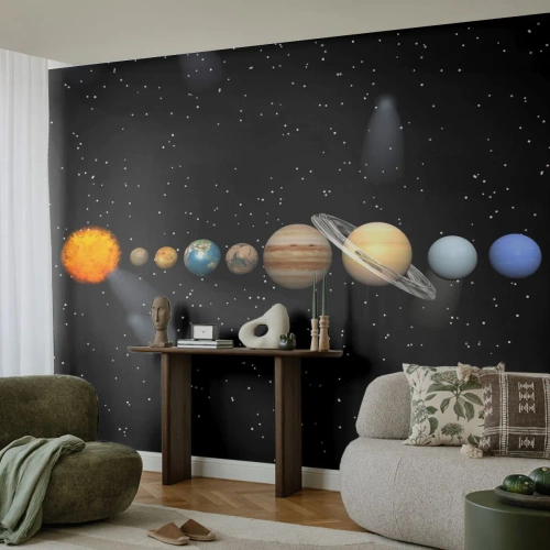 Fotomural Premium Canvas - Los planetas en armonía - Espacio y Astronomía, Sistema solar, Planetas - 350x256 cm