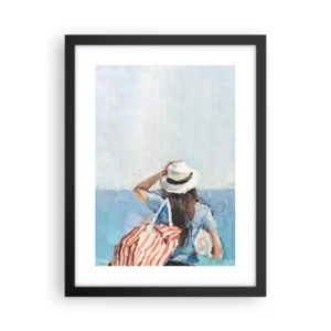 Póster en marco negro - Bienvenida a tus vacaciones - 30x40 cm