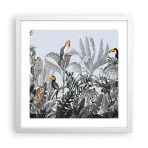 Póster en marco blanco - Un cuento de hadas africano - 40x40 cm