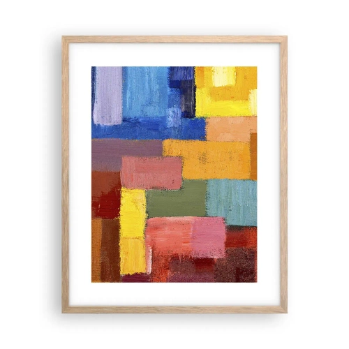 Póster en marco roble claro - Cada una diferente, todas coloridas - 40x50 cm