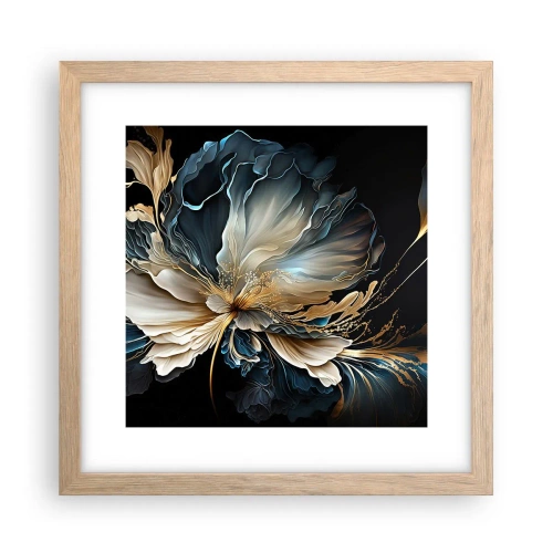 Póster en marco roble claro - Flor de helecho de cuento - 30x30 cm