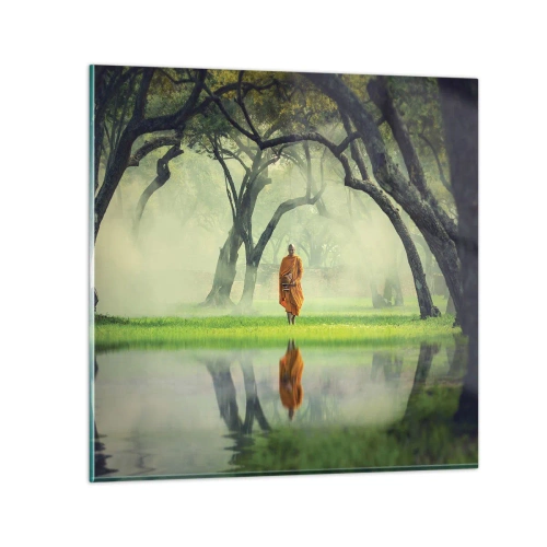 Cuadro sobre vidrio - Impresiones sobre Vidrio - En el camino de la iluminación - 50x50 cm