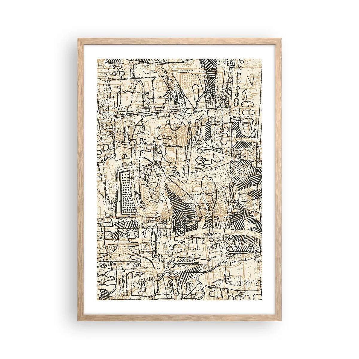 Póster en marco roble claro - A la espera de ser descifrado - 50x70 cm