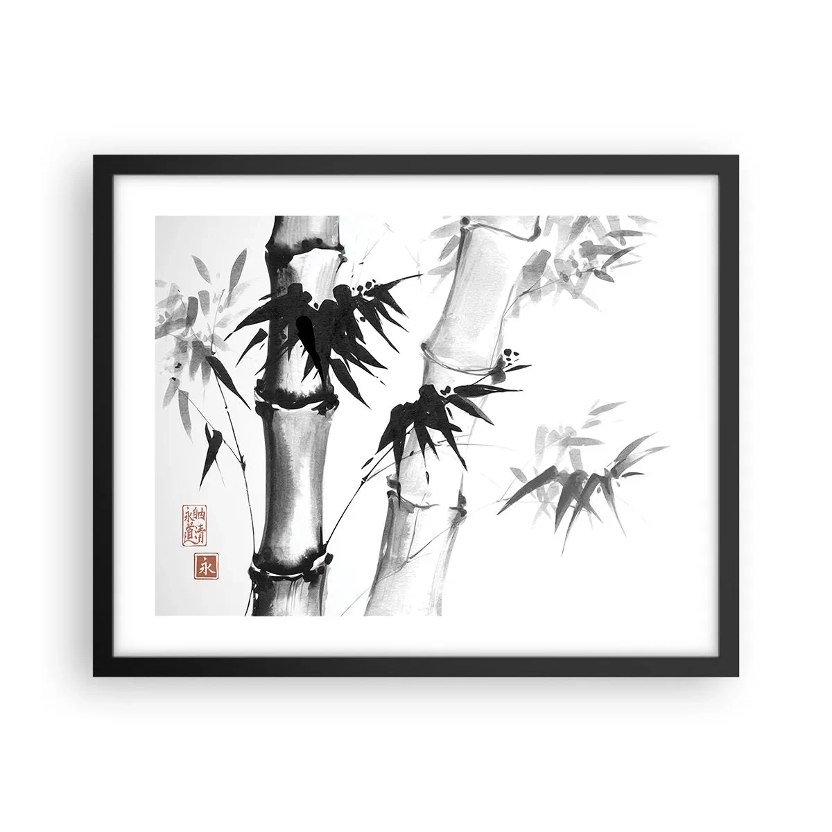 Póster en marco negro - Primer plano de Oriente - 50x40 cm