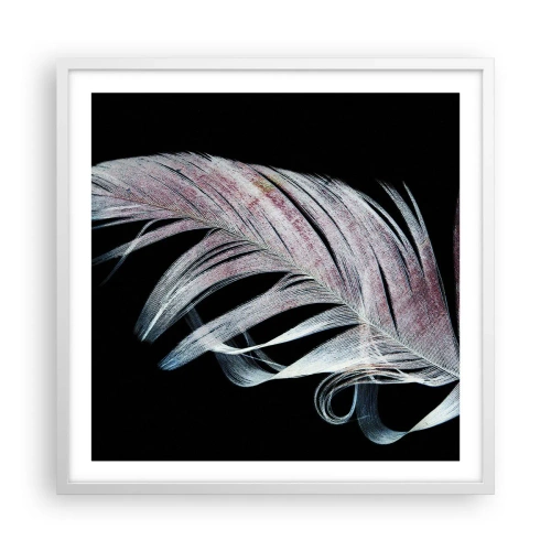 Póster en marco blanco - Piensa en el tacto - 60x60 cm