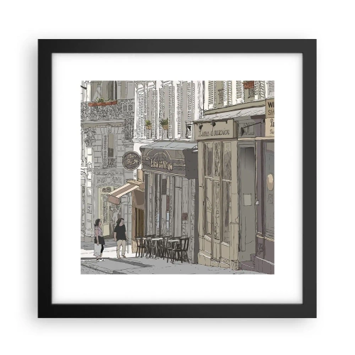 Póster en marco negro - Alegrías urbanas - 30x30 cm
