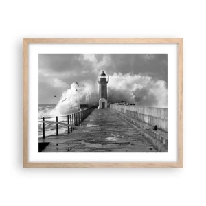 Póster en marco roble claro - Audaz - 50x40 cm