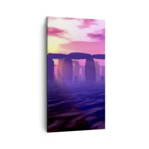 Cuadro sobre lienzo - Impresión de Imagen - Misterio al amanecer en la niebla - 45x80 cm