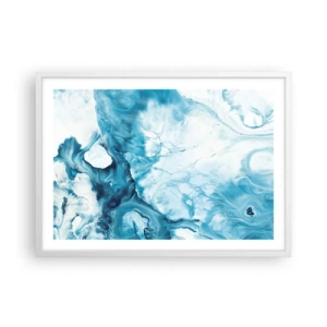 Póster en marco blanco - Un concierto azul - 70x50 cm