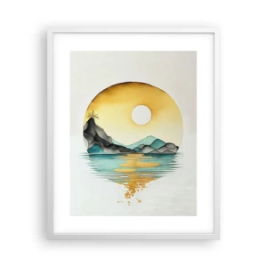 Póster en marco blanco - En un círculo de belleza - 40x50 cm