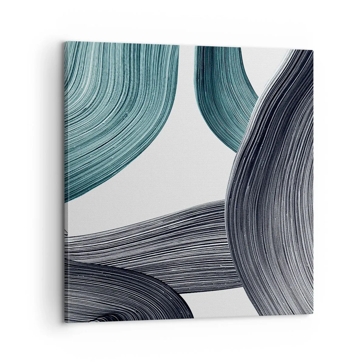 Cuadro sobre lienzo - Impresión de Imagen - Senderos esmeralda y negro - 60x60 cm