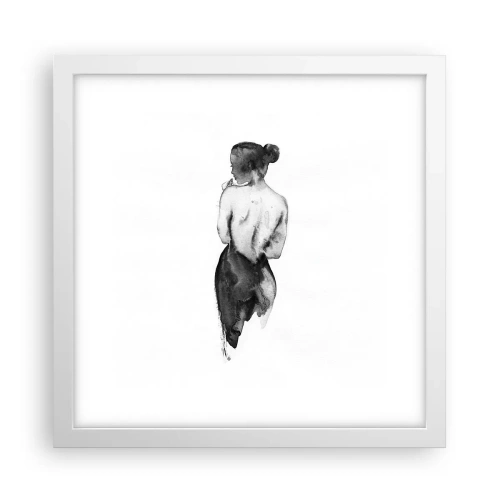 Póster en marco blanco - Sin ella el mundo deja de tener sentido - 30x30 cm