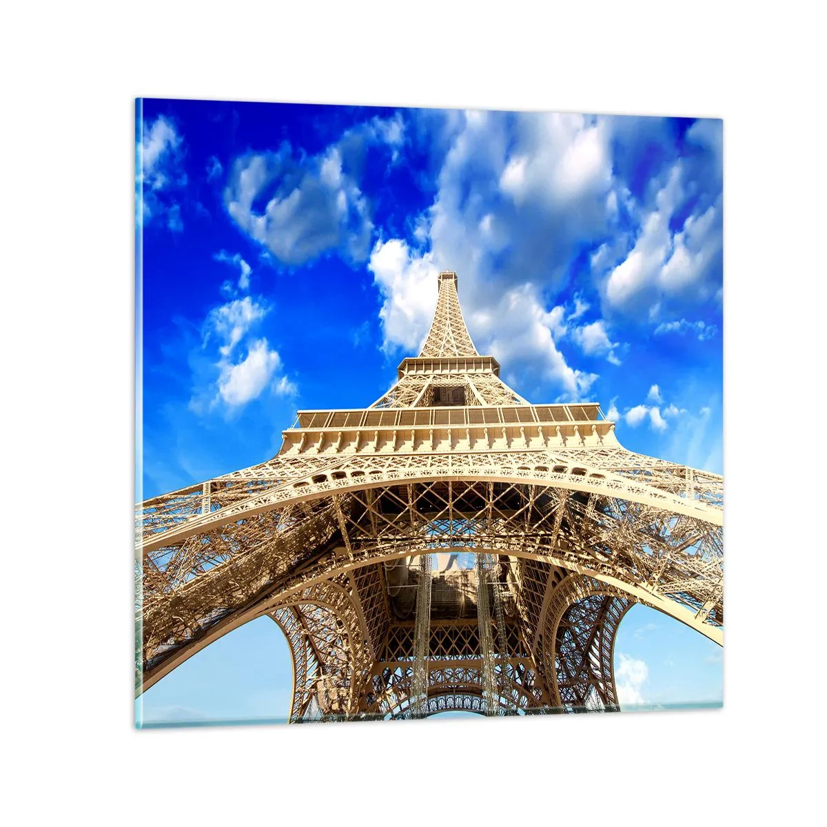 Cuadro sobre vidrio - Impresiones sobre Vidrio - Alcanzando el cielo y las nubes - 40x40 cm