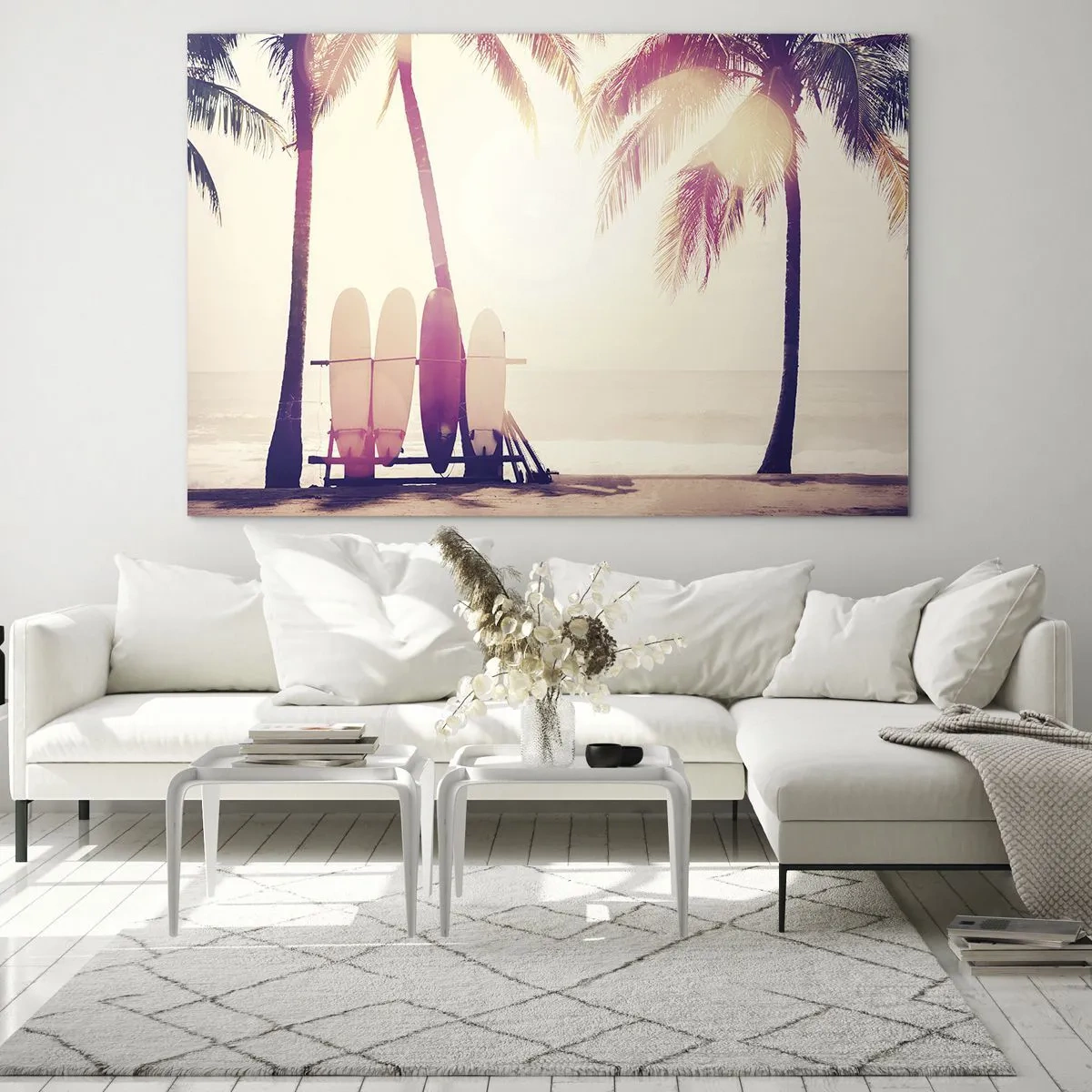 Cuadro sobre vidrio - Impresiones sobre Vidrio - Va a ser un gran día. - 100x70cm - Va a ser un gran día - Decoración de pared moderna para salón y dormitorio ARTTOR