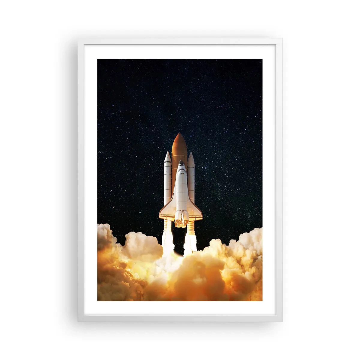 Póster en marco blanco - ¡Ad astra! - 50x70 cm
