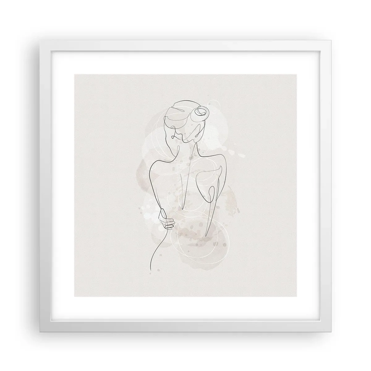 Póster en marco blanco - Como un cuerpo sensible - 40x40 cm