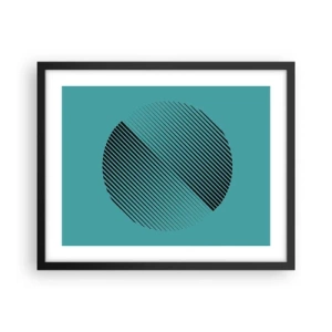 Póster en marco negro - El círculo: una variación geométrica - 50x40 cm