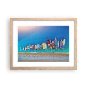 Póster en marco roble claro - A vista de pájaro - 40x30 cm