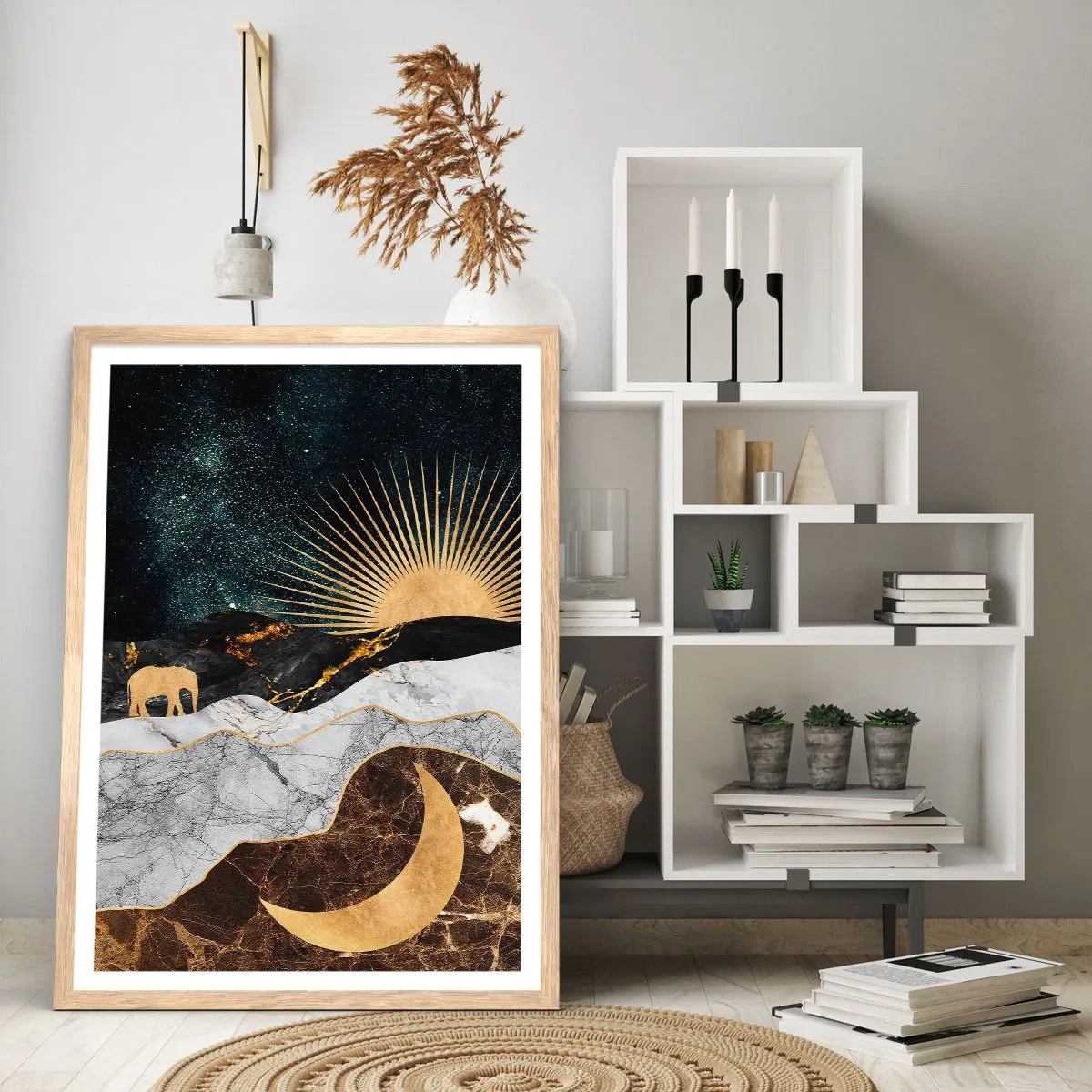 Póster en marco roble claro - Leyes eternas - 30x40 cm