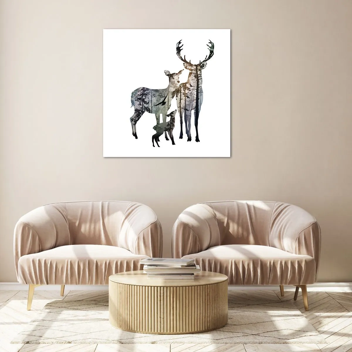 Cuadro sobre vidrio - Impresiones sobre Vidrio - Fotografía familiar - 50x50 cm