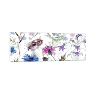 Cuadro sobre vidrio - Impresiones sobre Vidrio - Herbario polaco - 90x30 cm