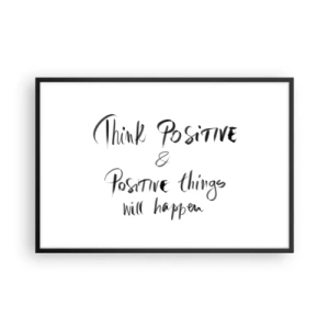 Póster en marco negro - ¿Cómo vivir? - 91x61 cm