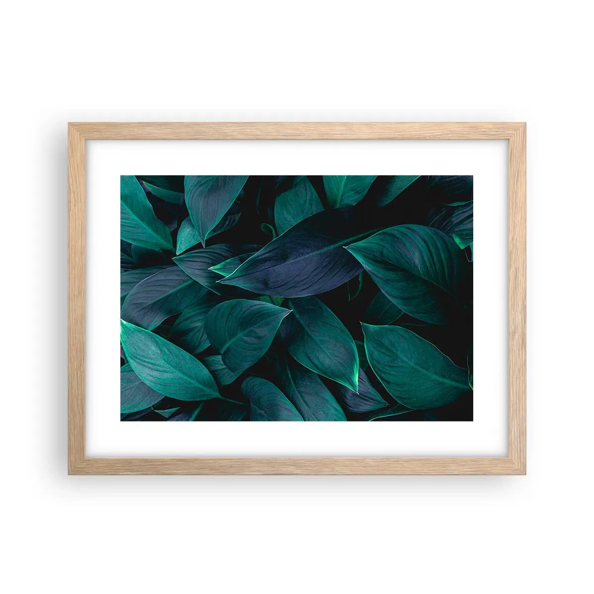 Póster en marco roble claro - El propio verde - 40x30 cm