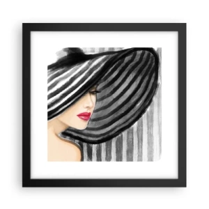 Póster en marco negro - ¿Dónde puedo encontrarte? - 30x30 cm