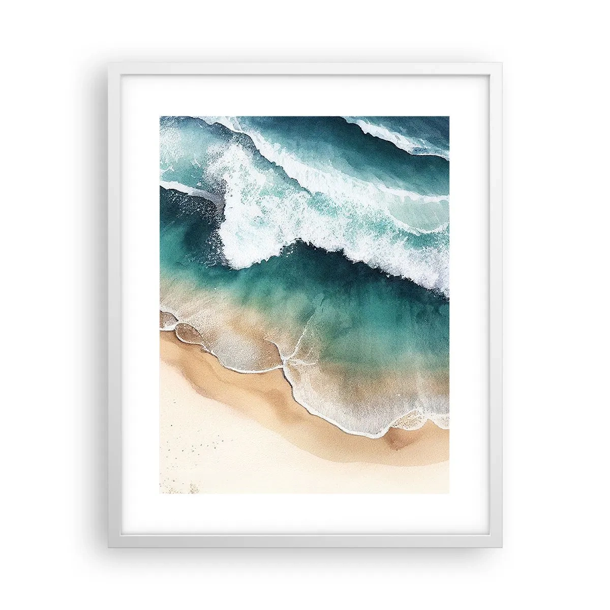 Póster en marco blanco - Un encuentro eterno - 40x50 cm