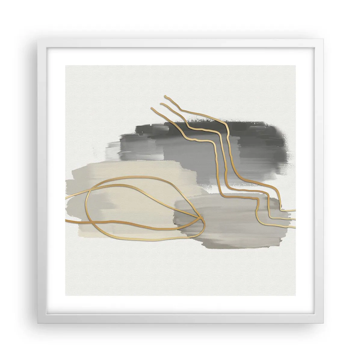 Póster en marco blanco - Persistencia y movimiento - 50x50 cm