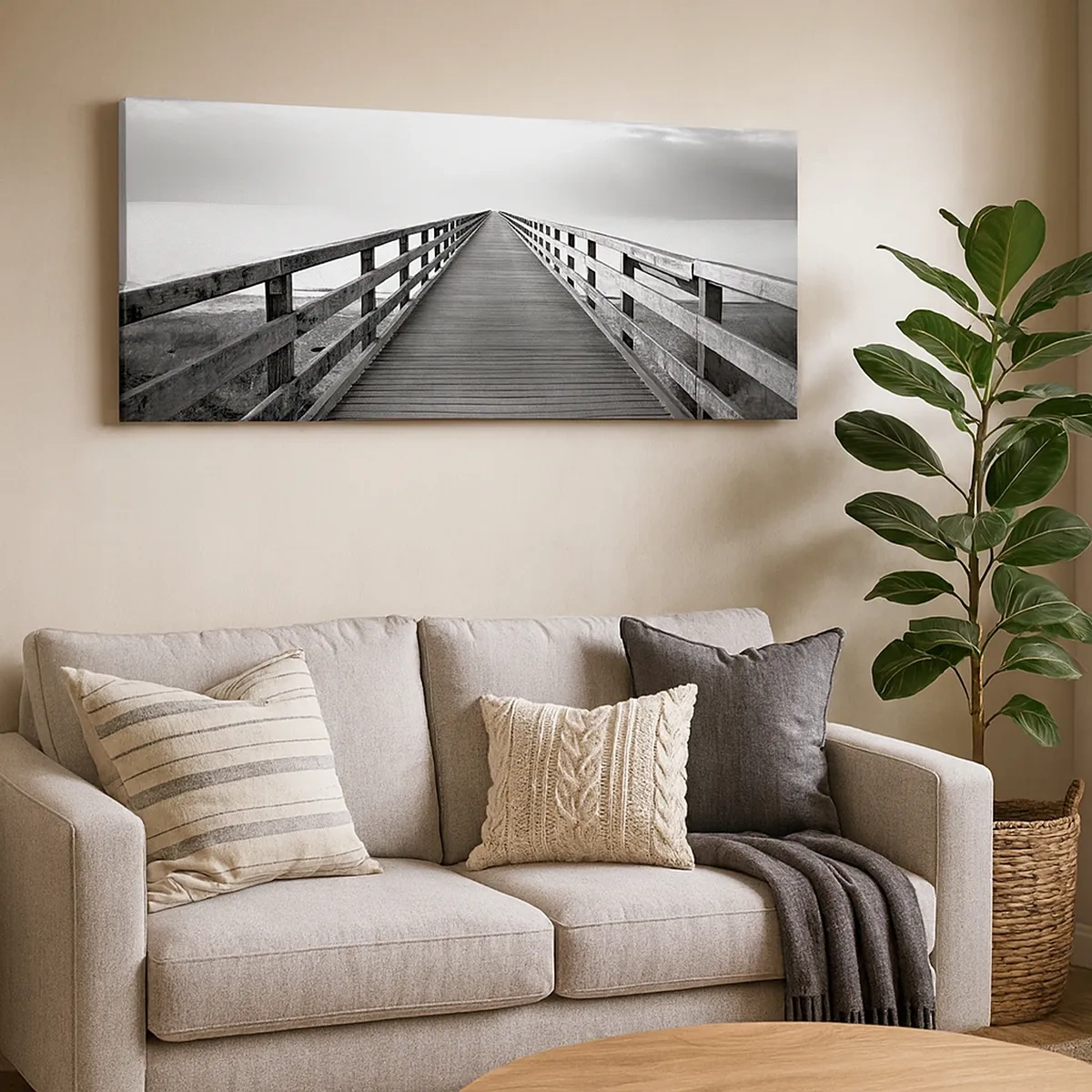 Cuadro sobre lienzo - Impresión de Imagen - En la distancia... - 30x30 cm