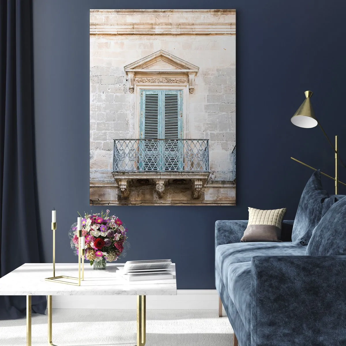 Cuadro sobre vidrio - Impresiones sobre Vidrio - El encanto único de Italia - 80x120 cm