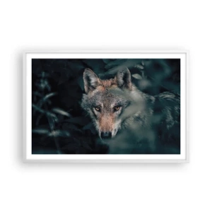 Póster en marco blanco - Cazador - 91x61 cm